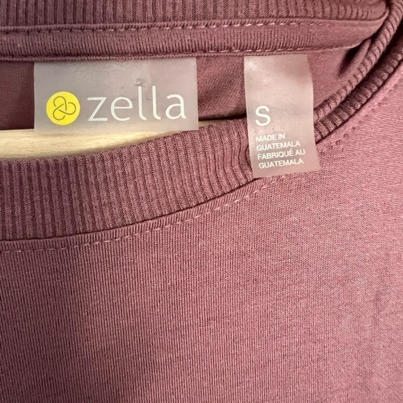 Zella All Day Pink Long Sleeve Ruched Tunic Top blouse size Small lightweight - Picture 3 of 5